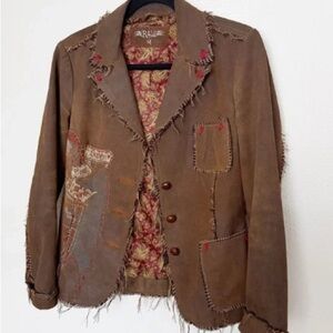 Aratta Brown Blazer with Red Details